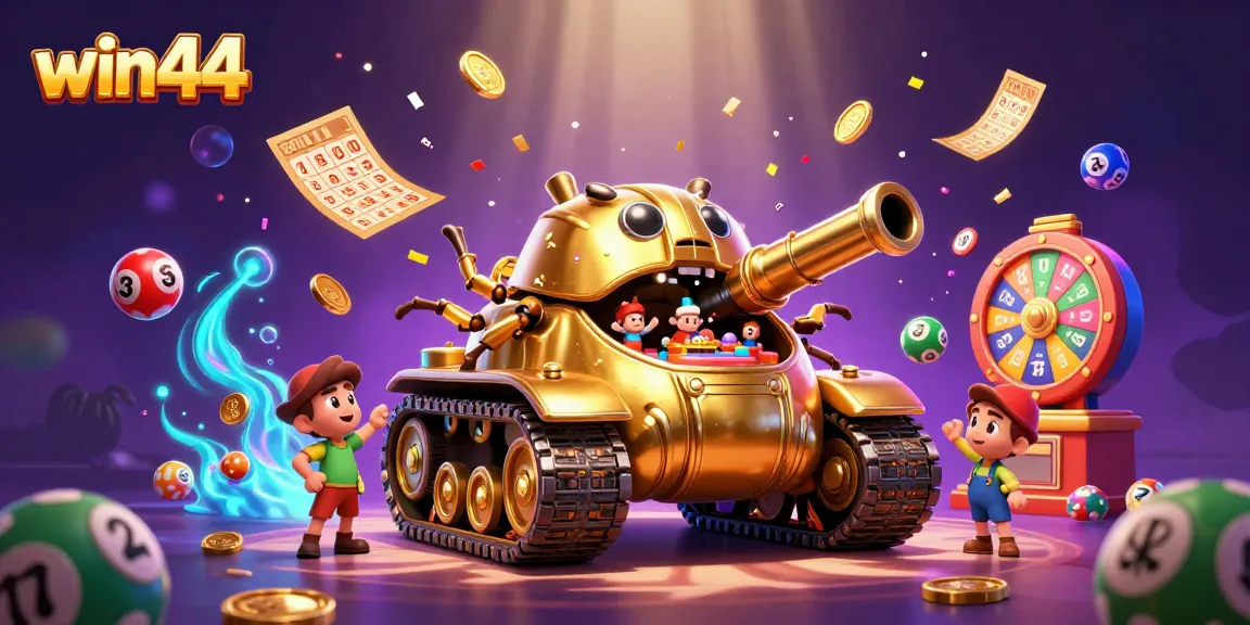Experience excitement at win44 with a jackpot-themed 3D illustration captivating players with vibrant games.