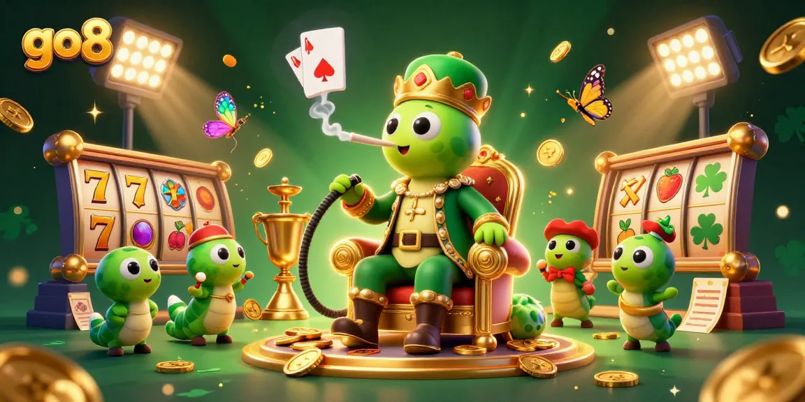 Experience the excitement at go8 with colorful jackpot symbols spinning amidst vibrant casino elements.