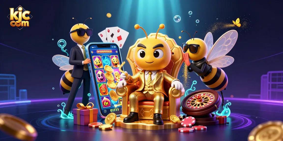 Experience exciting gaming thrills with kjc com in this vibrant, colorful casino scene.