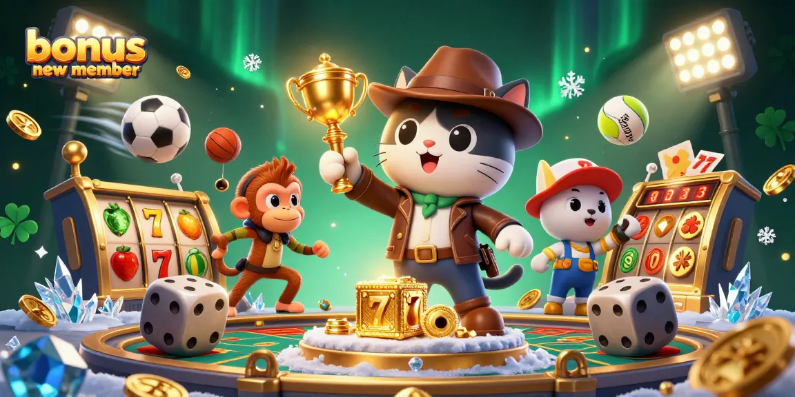 Engage with the bonus new member offer while exploring an exciting 3D casino adventure.