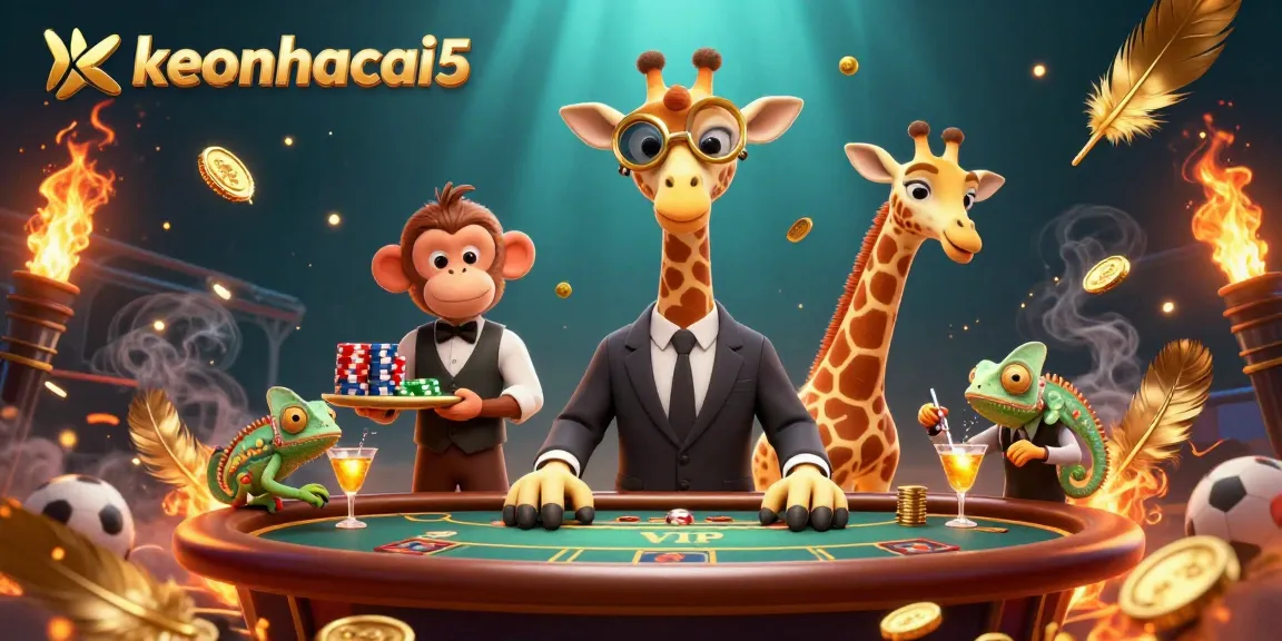 Engage in sports betting excitement with keonhacai5 in a vibrant 3D illustration
