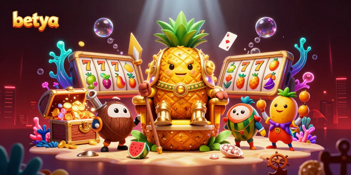 Experience thrilling bets on betya with vibrant casino-themed 3D illustration showcasing playful characters.