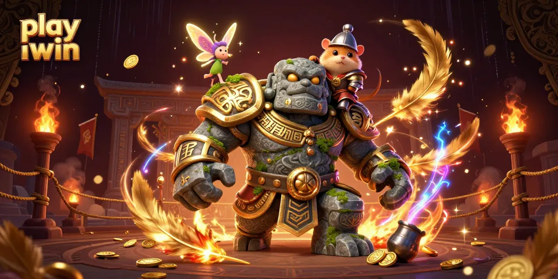 Win big while you play iwin with a magical casino-themed 3D illustration.