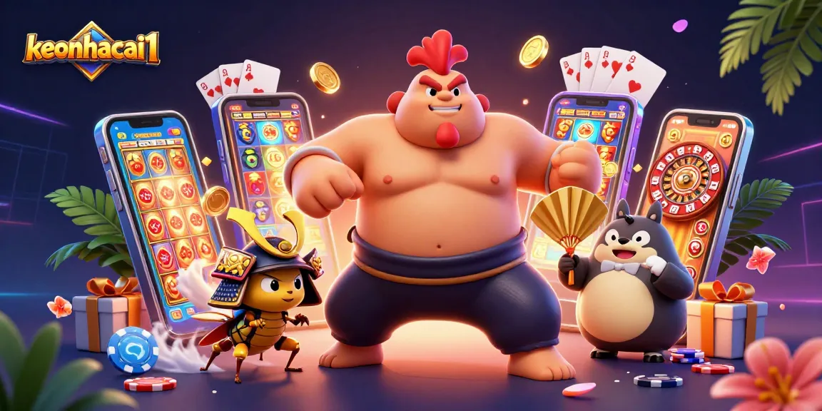 Experience thrilling slots at keonhacai1 with dynamic characters and colorful gaming elements.