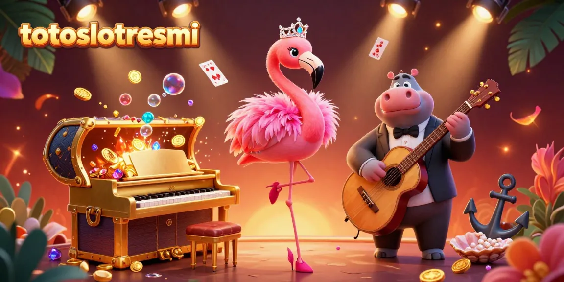Experience excitement with totoslotresmi in a vibrant 3D casino scene featuring engaging characters and dynamic elements.