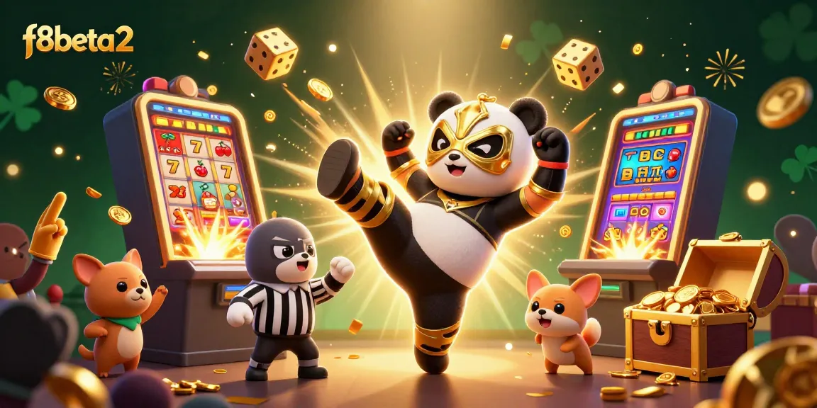 Experience vibrant gaming action with f8beta2 as cartoon characters celebrate a jackpot win!