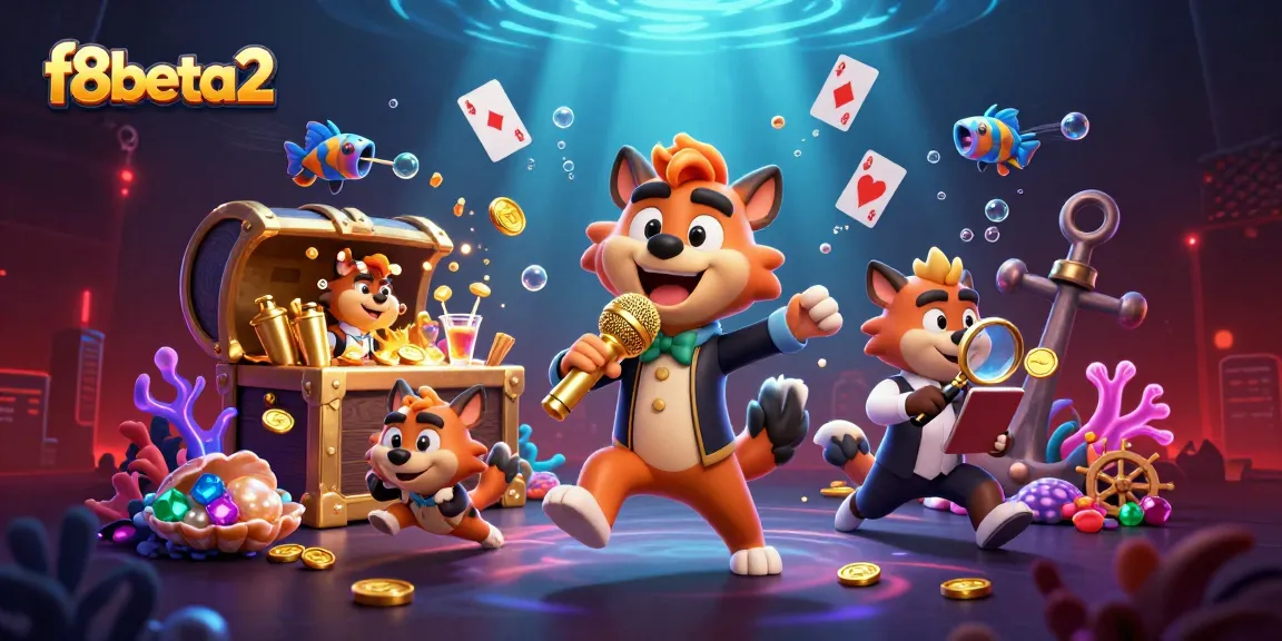 Witness the excitement of f8beta2 in an ultra-detailed casino scene with hyenas, treasures, and games!