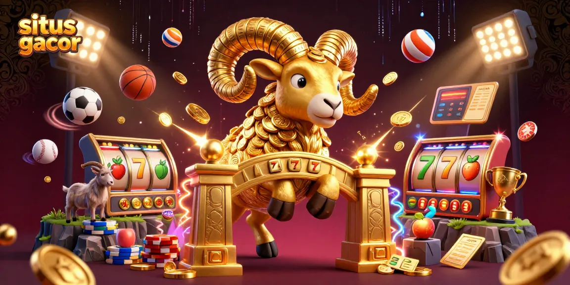 situs slot gacor presents an energetic casino scene with vibrant characters and dynamic slot game elements